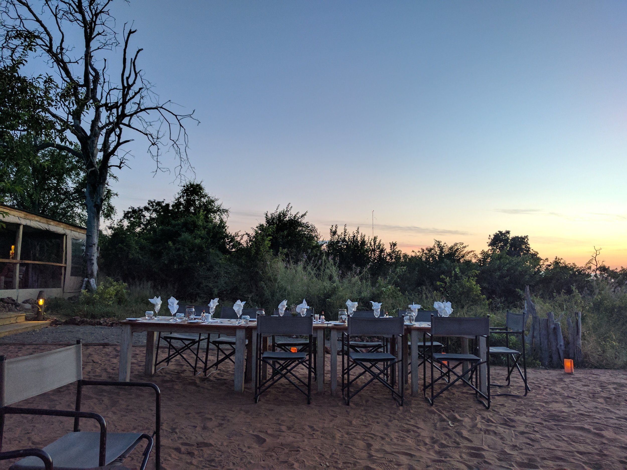 Dinner outside