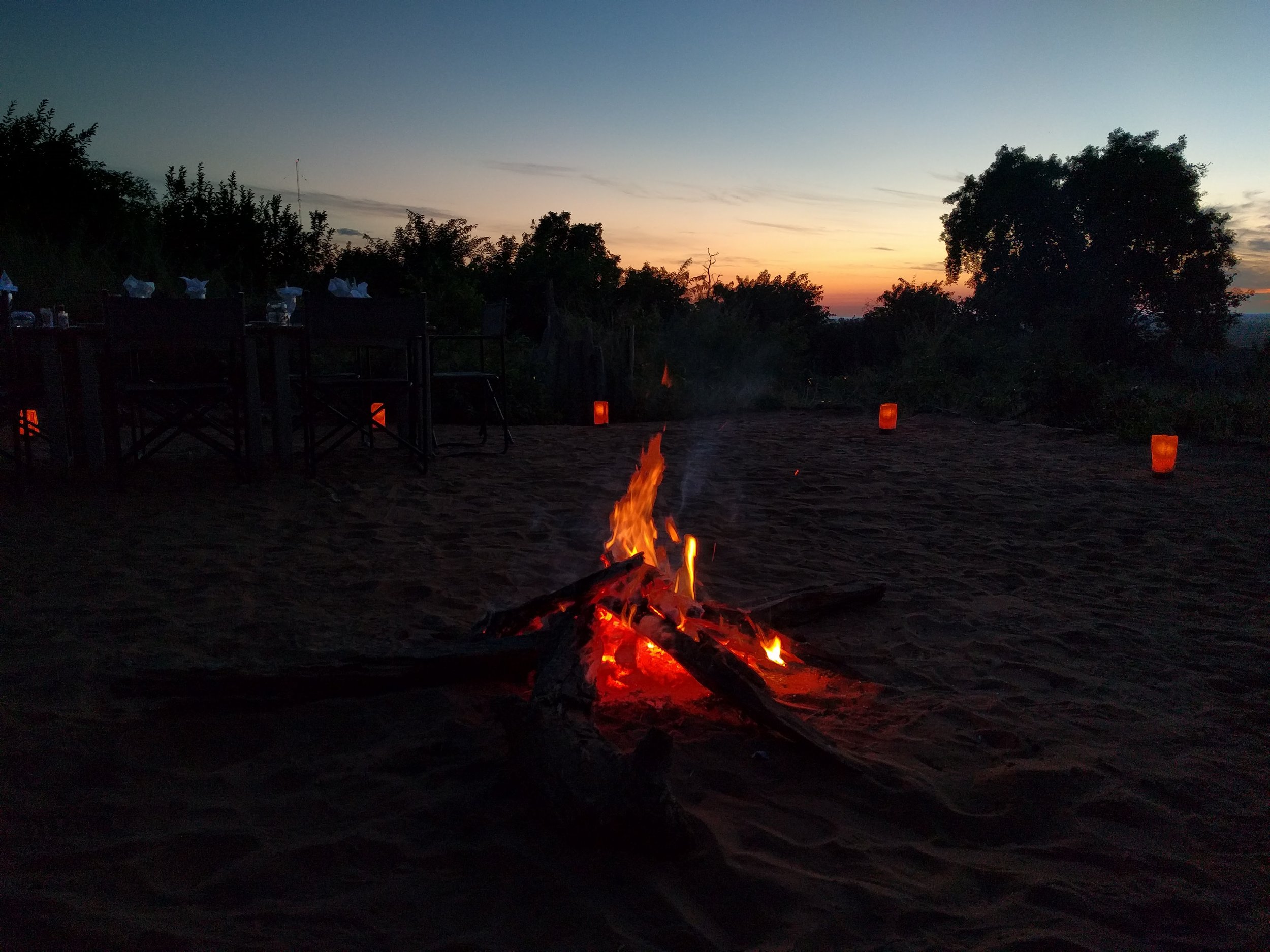 Evening campfire