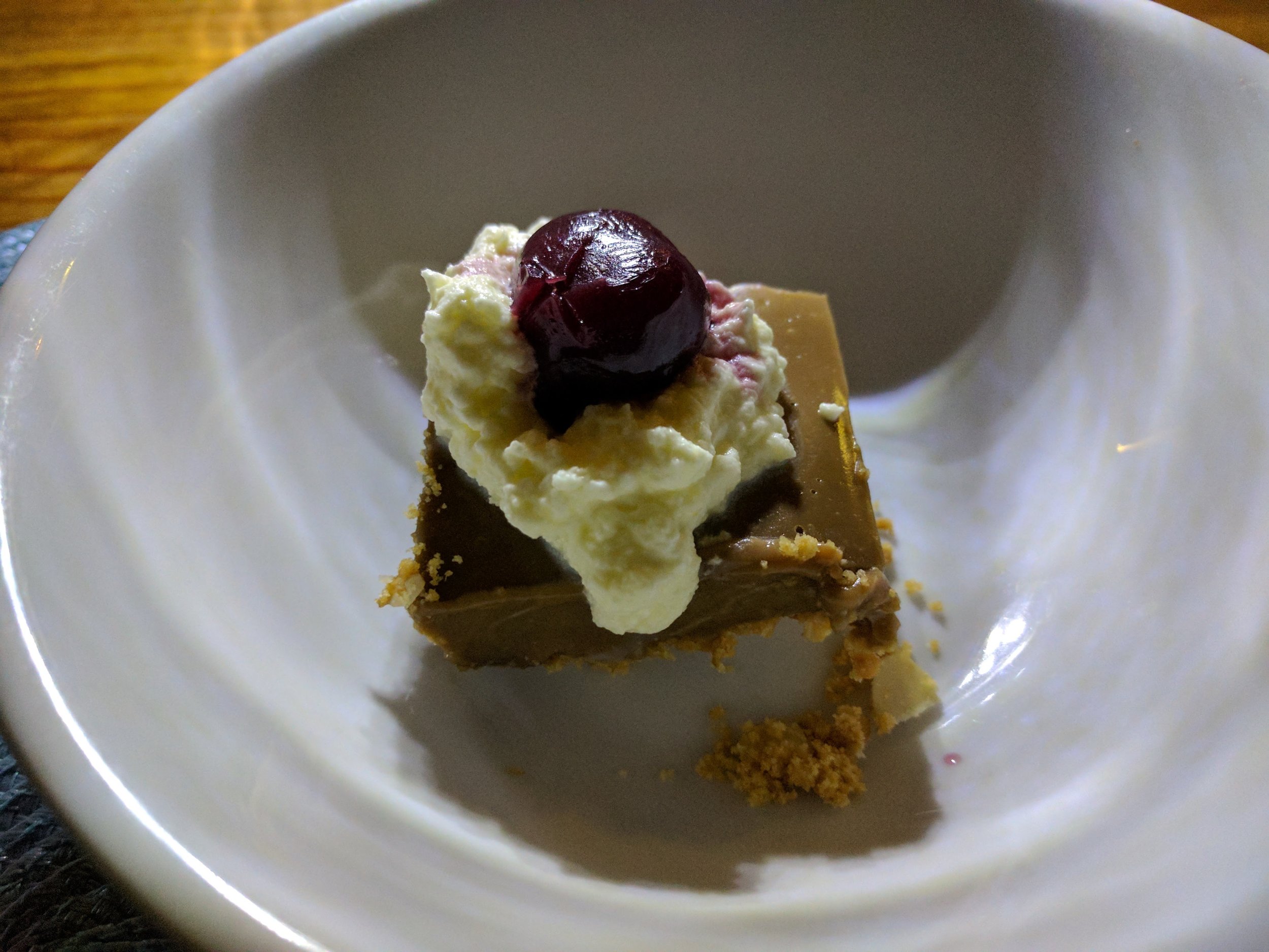 Caramel espresso tart for dessert