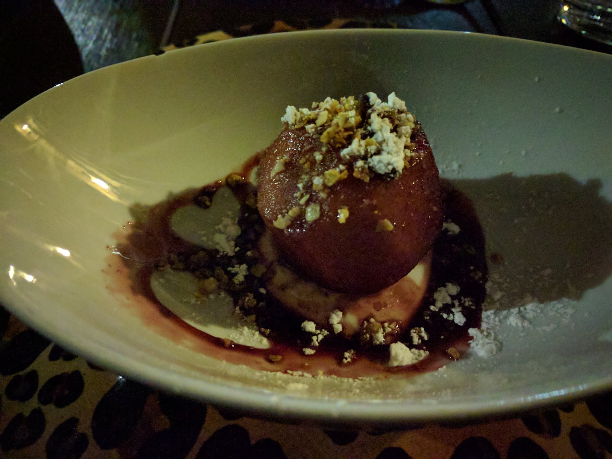 Dessert - poached apple