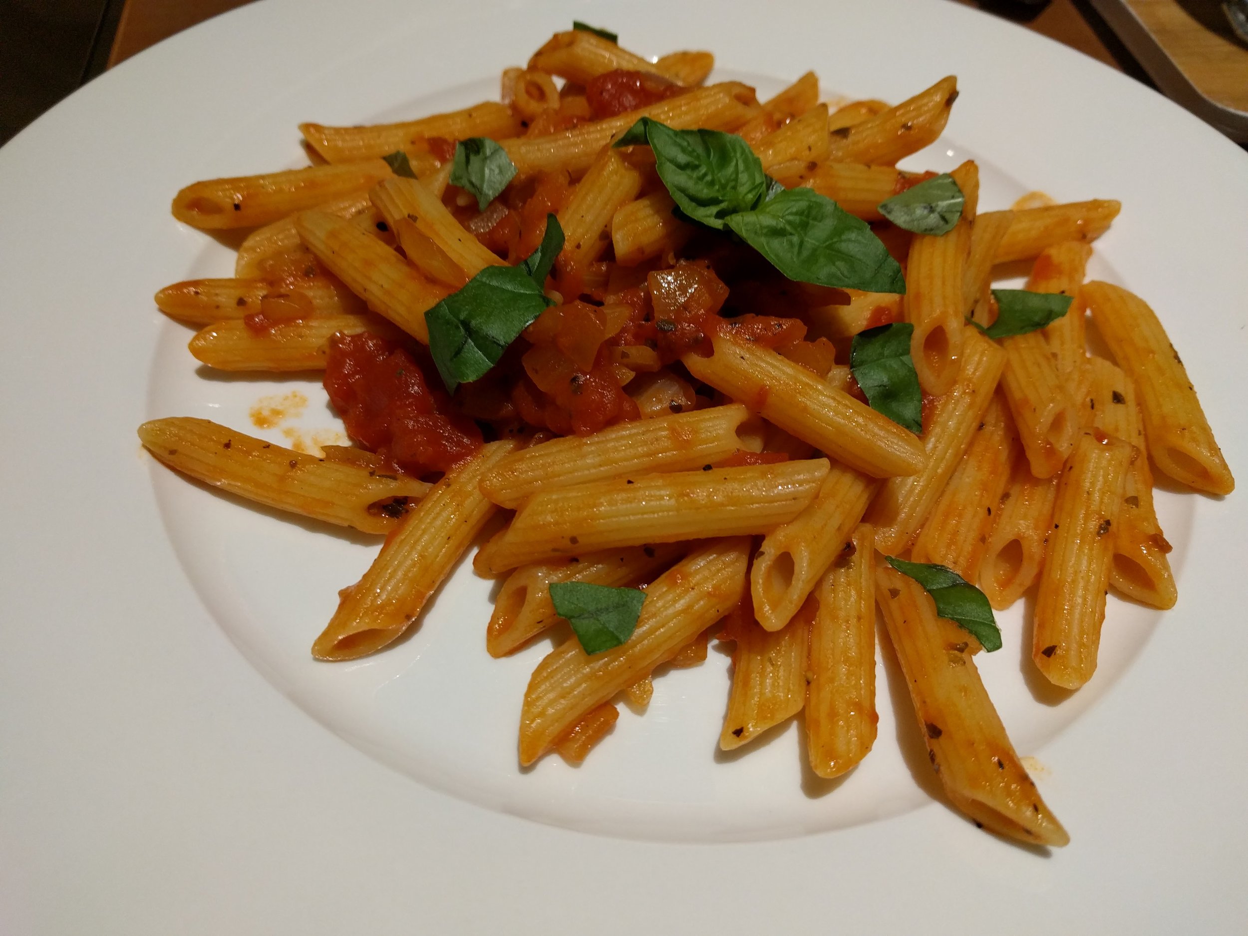 Penne with home made sauce